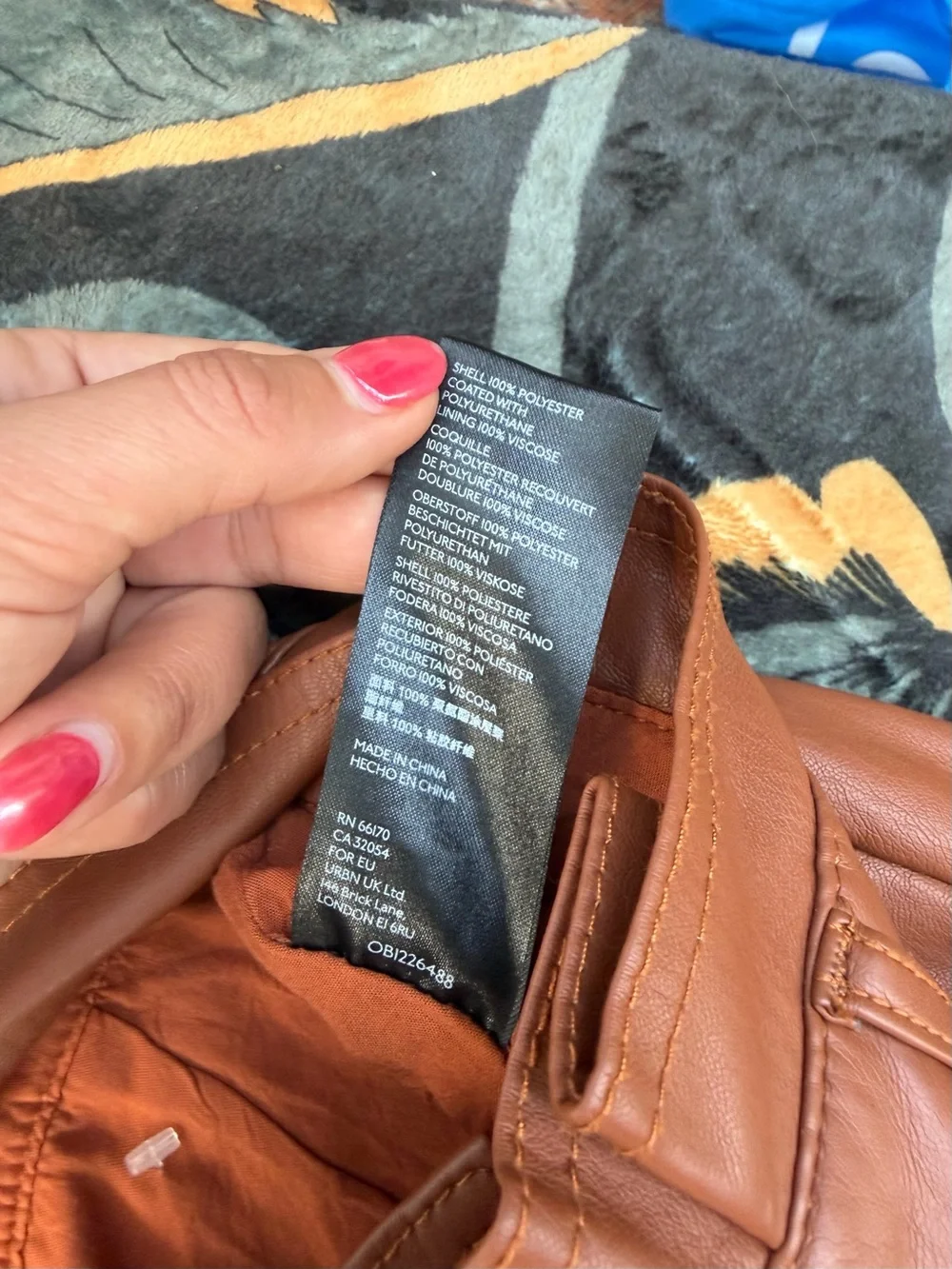 Free People Burnt Orange Skirt with Faux Leather Waistband